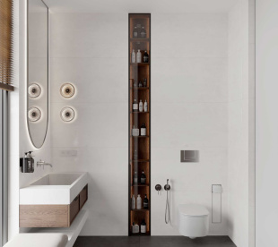 Керамогранит Laparet Festa Bianco белый матовый глянцевые чернила арт LP6012G0601R (60х119,5)